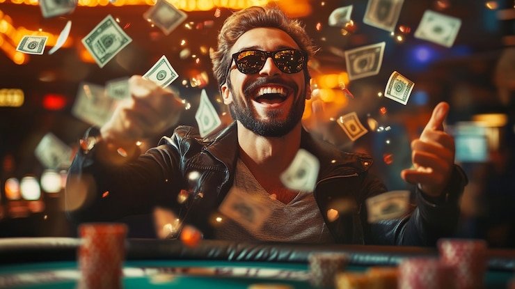 Tampilan promo rajacair bernuansa emas